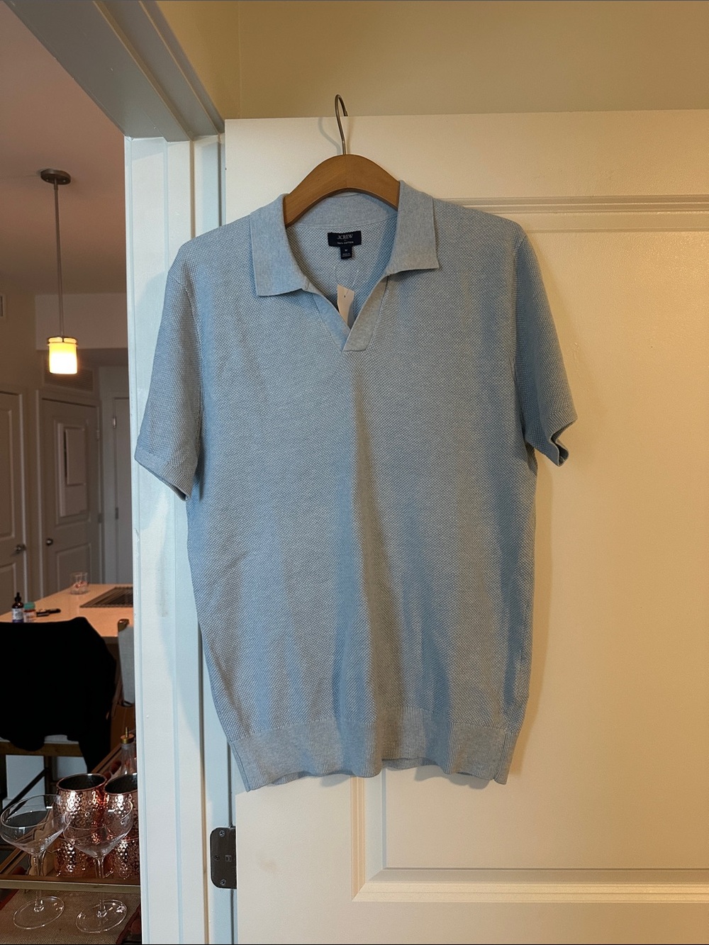 J. Crew Light Blue Men’s Knit Polo